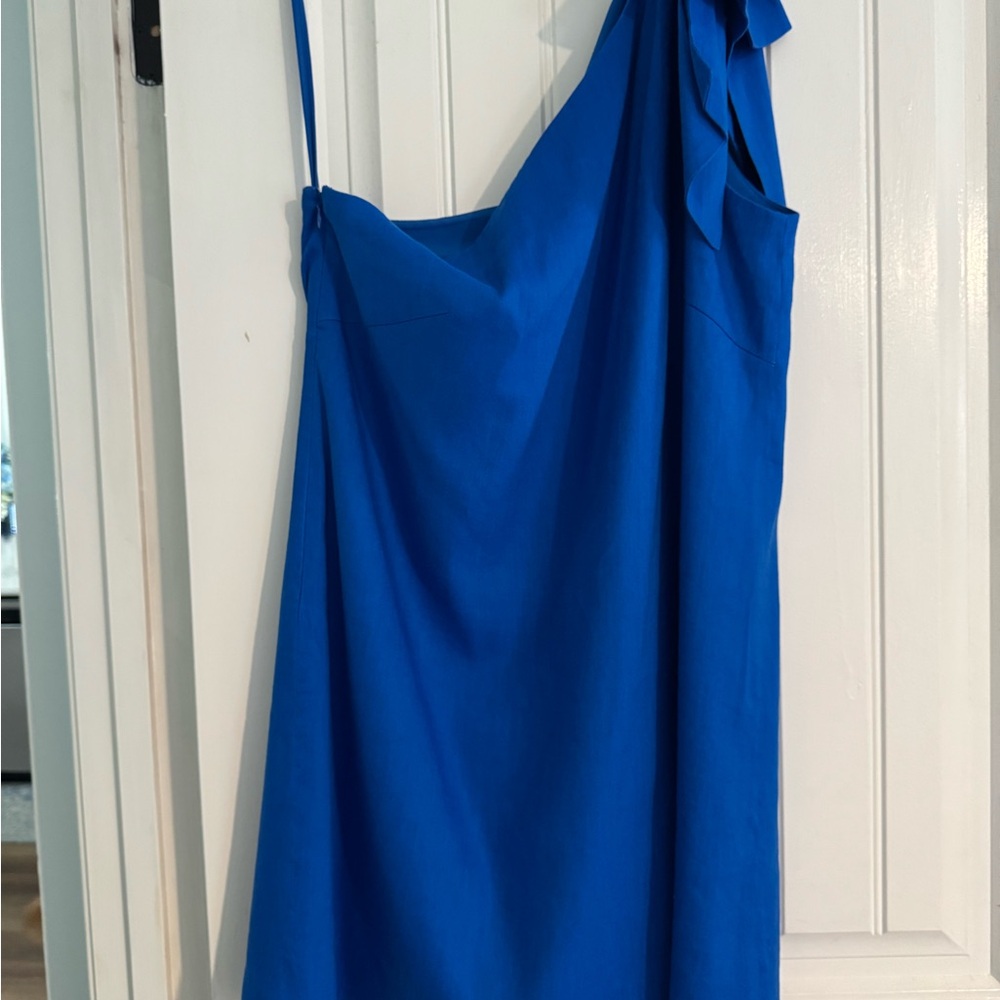 Vibrant Blue One-Shoulder Dress